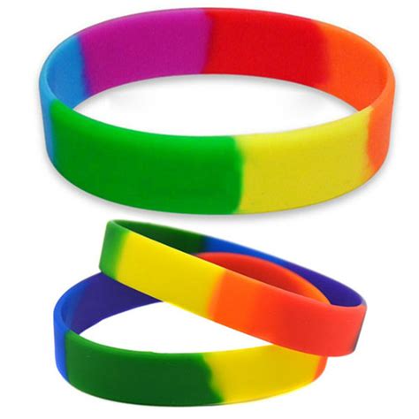 silicone rainbow bracelets